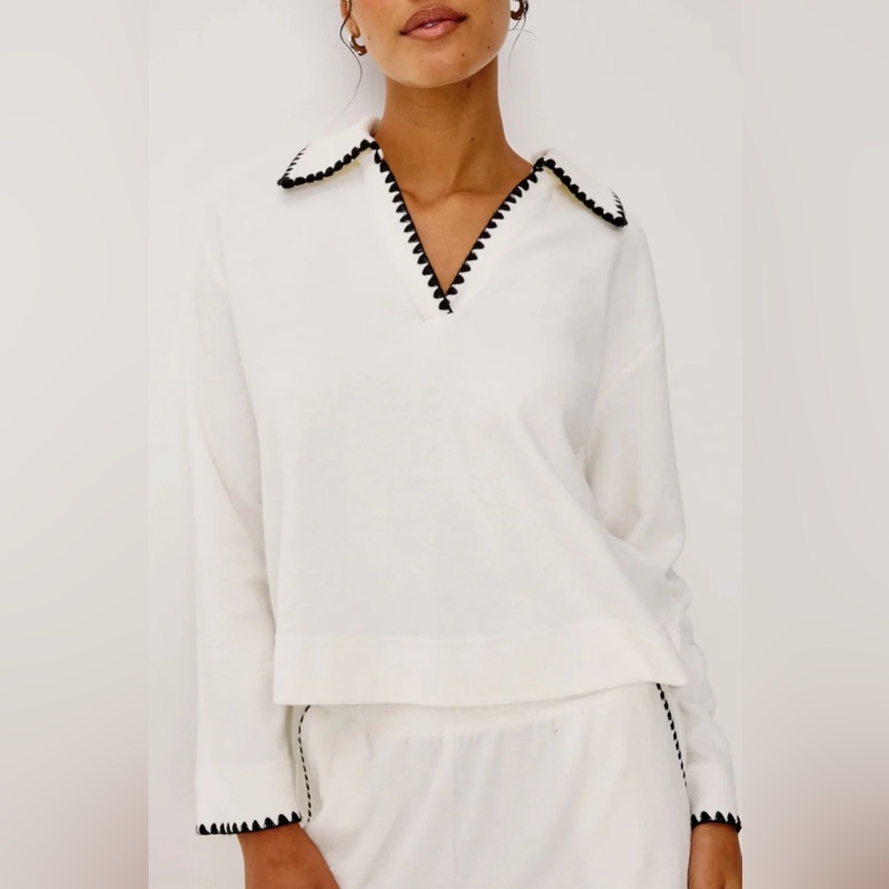 Rails White Cati Terry Sweatshirt size Medium
